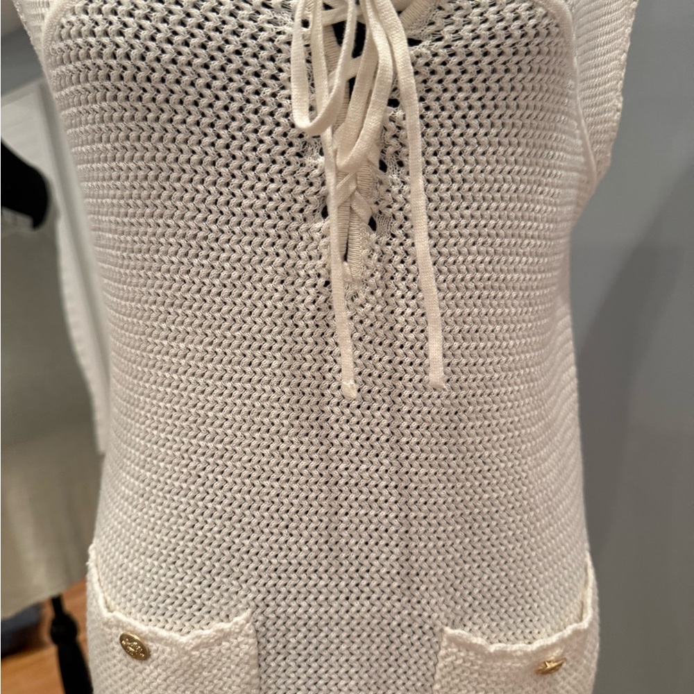 NWT J.Crew Pointelle Lace-Up Sweater Dress - Picture 3 of 6